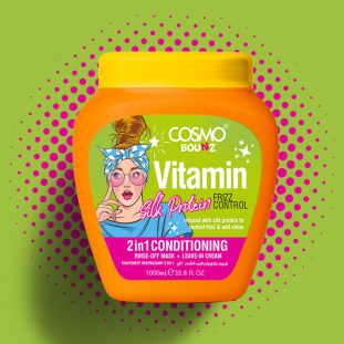 Bounz Vitamin Silk Protein Frizz Control 2 In 1 Conditioning Treatment AromaRay Bg